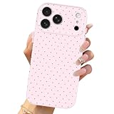 For iPhone 18 Pro Case / iPhone 17 Pro Case Cute Polka Dot Cover, Pink
