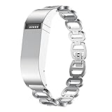 ANCOOL Compatible with Fitbit Flex Band, Stainless Steel Replacement Strap Accessory Metal Bracelet Wristband for Fitbit Flex, NOT for Flex 2. (Silver)
