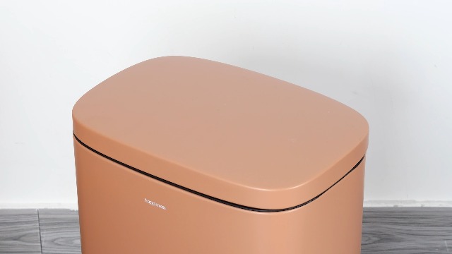 Image of happimess Curtis 8 Gal Step Trash Can Soft Close 25 inch, Clay Rose