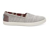 Toms Women's 10007793 Textured Woven Avalon Fashion Sneaker, Grey, 8 M US