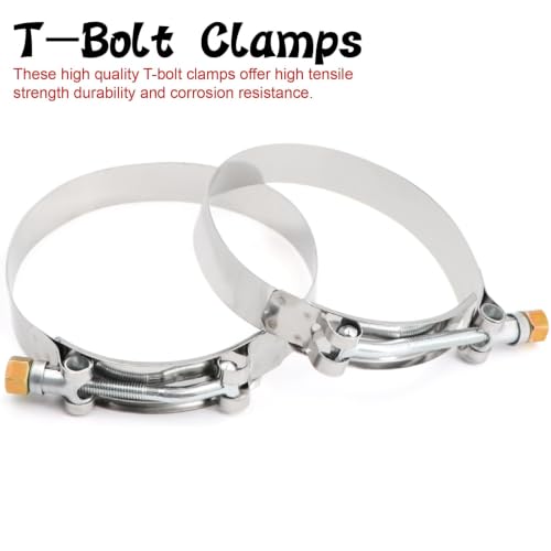 Image of High Performance 45 Degree ID 3.5 to 4 inch(89-102mm) Elbow Silicone Coupler Hose Reducer, 4-Ply Reinforced Wall Thickness 5mm Length 4 inch for Turbo /Intercooler /Intake Pipe with 2 T-Bolt Clamps