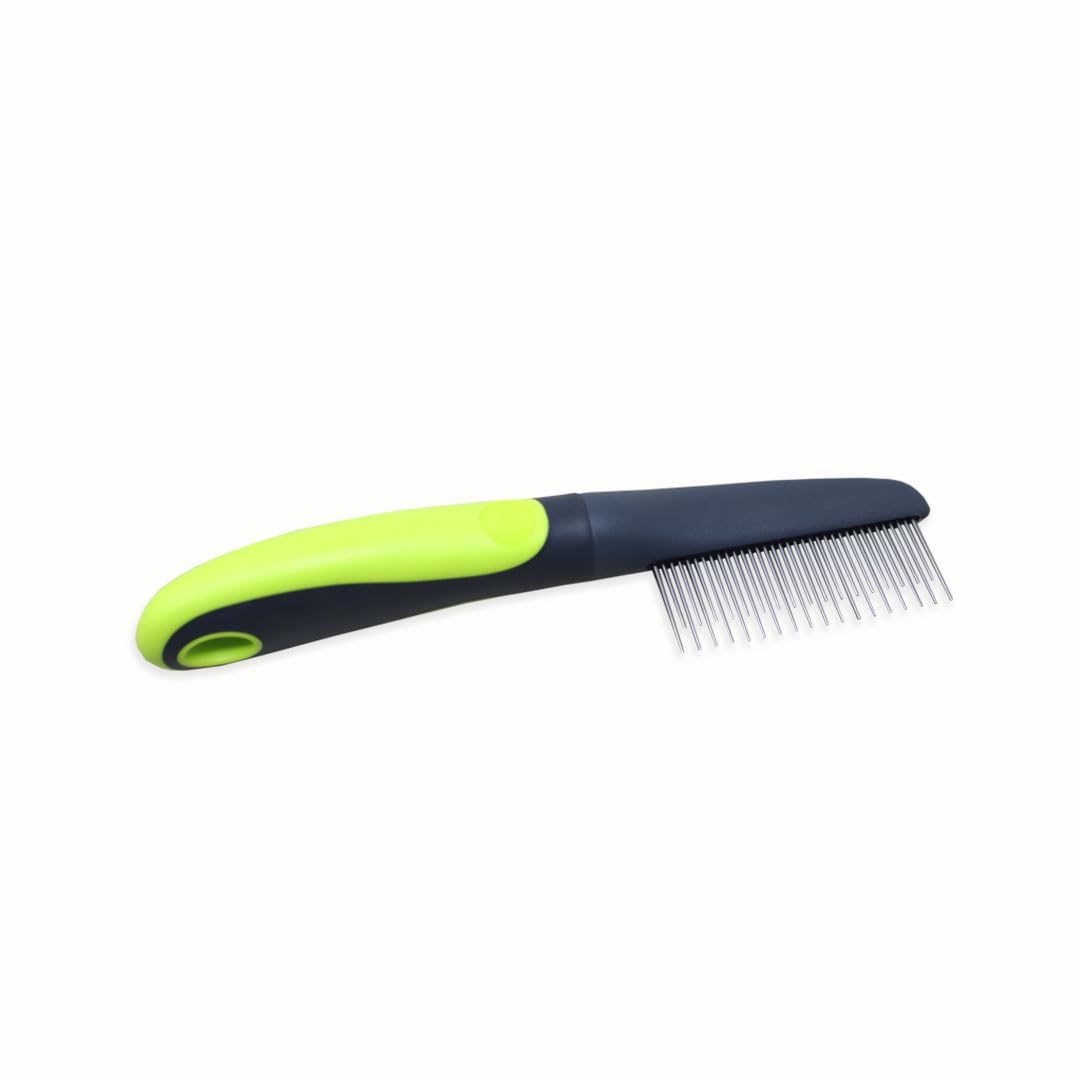 Plushmate Single Sided Stainless Steel Needles Comb with Soft Grip Handle for Small Large Dogs and Cats - Grooming Comb for Removes Tangles Knots Matted Dirt Hair (B0D97K2C1M) Amazon Price History, Amazon Price Tracker
