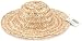 Round Top Straw Hat 12"-Natural