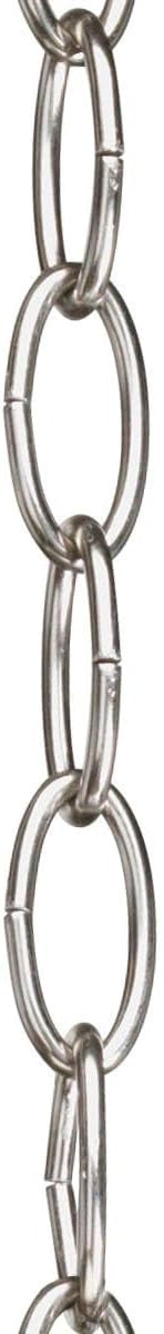 Progress Lighting Accessory Chain - 10' of 9 Gauge Chain, Indoor & Outdoor, P8757-09, Brushed Nickel