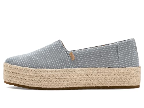 Image of TOMS Women's Valencia Platform Espadrille, Textile Upper, OrthoLite Insole