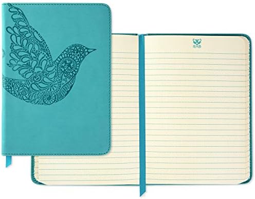 Hallmark Soft Cover Journal with Lined Pages (Scroll Bird, Teal)