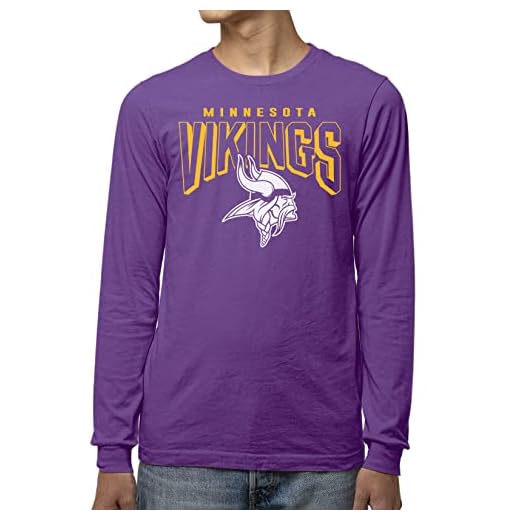 Junk Food Clothing x NFL - Minnesota Vikings - Bold Logo - Men's and Women's Long Sleeve Fan Shirt - Size Medium