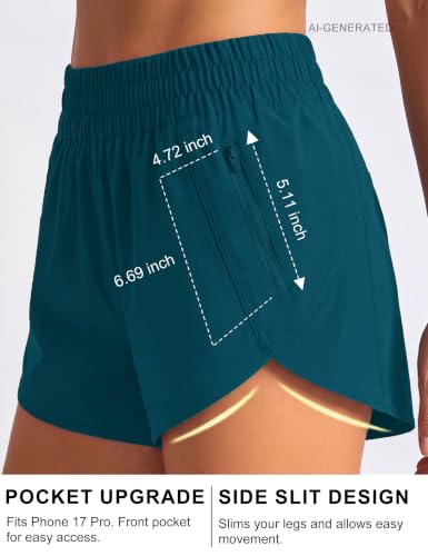 Image of BMJL Women's Athletic Shorts Running Workout Shorts Gym High Waisted Summer Short with Waistband Pocket