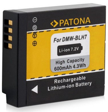 Patona Batterie de rechange pour Panasonic DMW BLH7 E Panasonic Lumix DMC GM1
