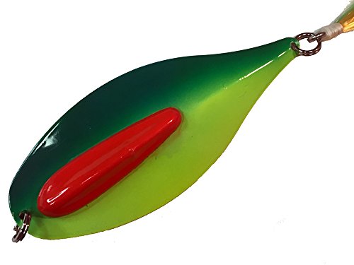 Tony Maja - Striper Killer Maja Magic Mojo 9-In Shad Rig 32 Oz & #4 Spoon (Chartreuse & Chartreuse/Green) #TOP6