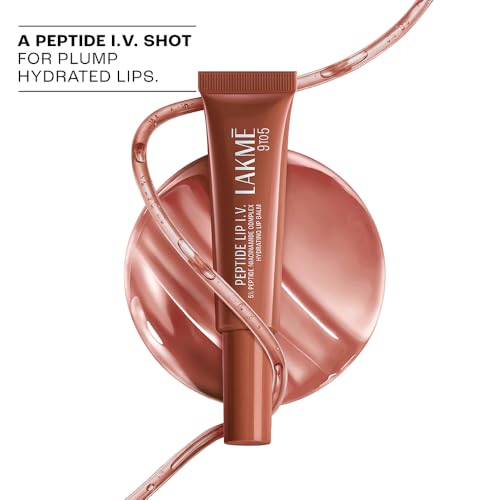Image of Lakme Peptide Lip IV with 5% Peptide-Niacinamide Complex, For Intense Hydration With A Serum-Like Texture That Visibly Plumps, Smoothens, and Repairs, Brown Lip Retreat, 10g