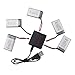 sea jump 5in1 Charger+5pcs 3.7V 720mah Battery for Syma X5c X5c-1 X5 X5sc X5sw H5c V931 S5c Fq36 UFO 3000 UDI U45 U45w T5w Jjrc H42 Ss40 Goolrc T32