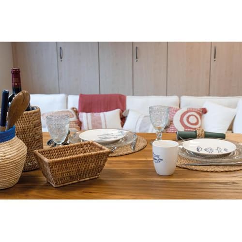 Sets de table ronds en jonc naturel AUBRY GASPARD Ø 38 cm lot de 6