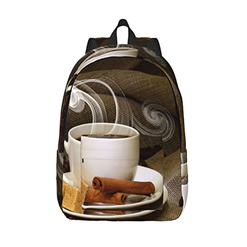 Sac à dos en toile pour homme et femme noir à motif imprimé M