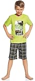cornette Jungen Zweiteiliger Sommer Set CR 801 (Grün/Graphit, 86-92)