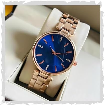 STYLEDOSE Women Analogue Wrist Watches for Women's & Girls&Miss&Ladies Diamond Studded Dial Rosegold Colored Stylish Bracelet Strap