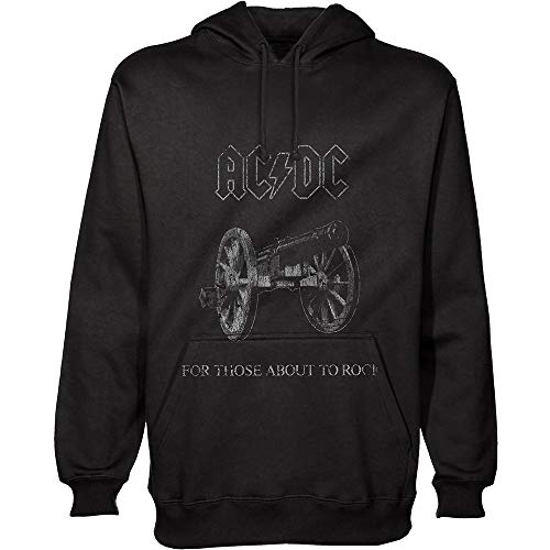Sweat à capuche AC/DC pour se protéger du froid avec un style rock adulte L noir