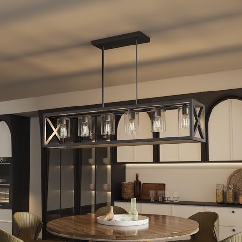 Espird Farmhouse Dining Room Light Fixture - 6 Light Kitchen