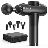 Massagepistole Massage Gun, AERLANG Muskelmassagegerät zur Schmerzlinderung, Muscle Massager für Rücken mit 6 Massageköpfe und 20 Geschwindigkeiten, Elektrisches Handmassagegerät mit Tragetasche