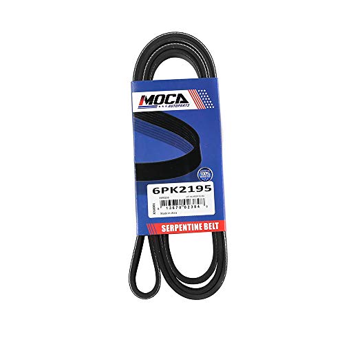 Image of MOCA 6PK2195 EPDM Serpentine Belt Fits 15-17 for Ram ProMaster 1500 2500 3500 3.6L & 01-03 for Oldsmobile Alero 3.4L & 03-05 for Chevy Venture 3.4L