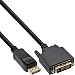 Produktbild InLine 17111 DisplayPort zu DVI Konverter Kabel, schwarz, 1m