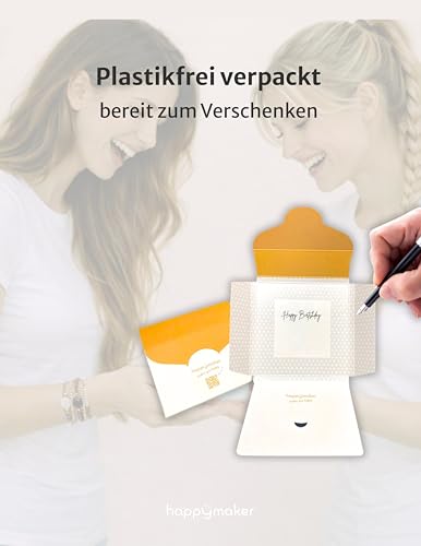 happymaker - Chakra Armband echte Steine - Perlenarmband Damen handgefertigt in Deutschland - Heilsteine Armband mit Initialen Anhänger - edle Geschenkverpackung