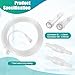 Geiserailie 3 Pack 7Ft Adult Oxygen Tubing with 2 Tubing Connector, Soft Oxygen Tube with Connector, High Flow Tube Hose for Breathing, Non Kinking Lightweight for Adult (Transparent)