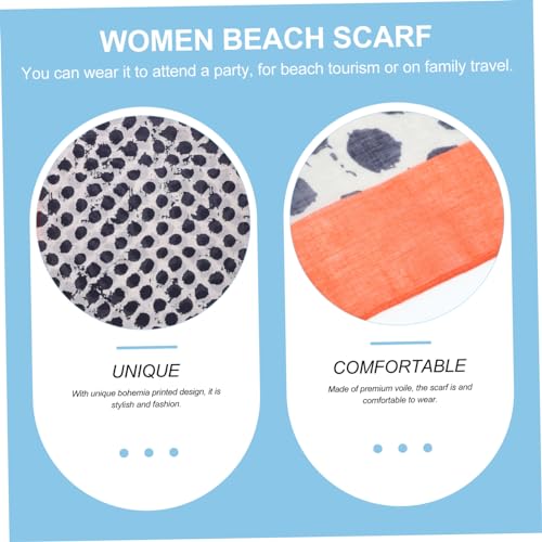 SAFIGLE Floral Print Fashion Casual Soft Women Scarf Bohemia Travel Scarf Beach Sun Block Shawl3