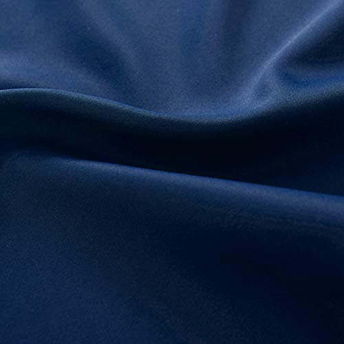 Donren Navy Blue Blackout Tier Curtain Panels For Small Window - Thermal Insulated Room Darkening Rod Pocket Valance Curtains For Livingroom (30 By 30 Inch 2 Panels) #TOP6