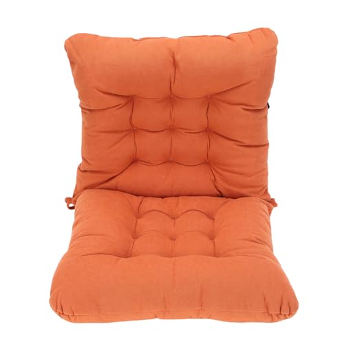 Coussin de siège ergonomique chenille orange avec sangle réglable anti-glisse