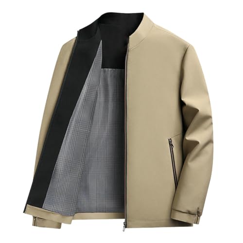 Veste à col montant polyvalente veste légère et fluide pour homme