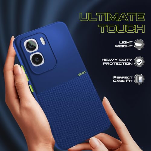 Image of AIBEX Premium Back Cover Case Compatible for Vivo T5 Pro 5G | Scratch & Drop Tested Shockproof Matte Texture Case with Soft Microfibre Lining | Slim Fit Cover with Anti-Scratch Finish - Blue