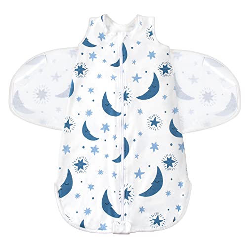 Image of Baby Sleepsack Swaddle, 100% Cotton Adjustable Swaddle Blanket, Newborn Swaddle Helps to Reduce Startle Reflex, 0-12 Months