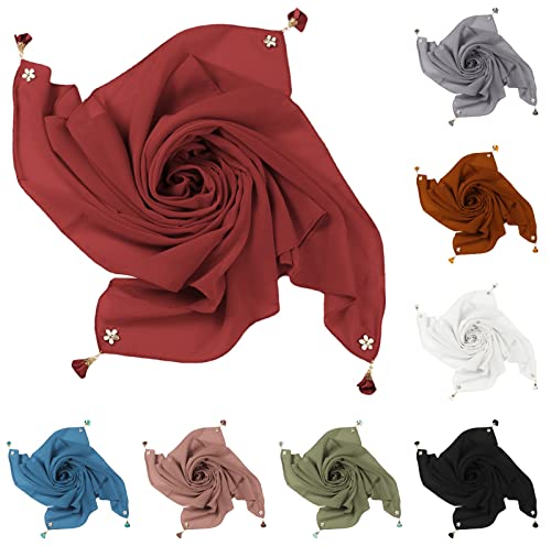 Women Soft Chiffon Long Scarf Shawl Fashion Lightweight Muslim Hijab Head Wrap Scarves Prayer Turbans