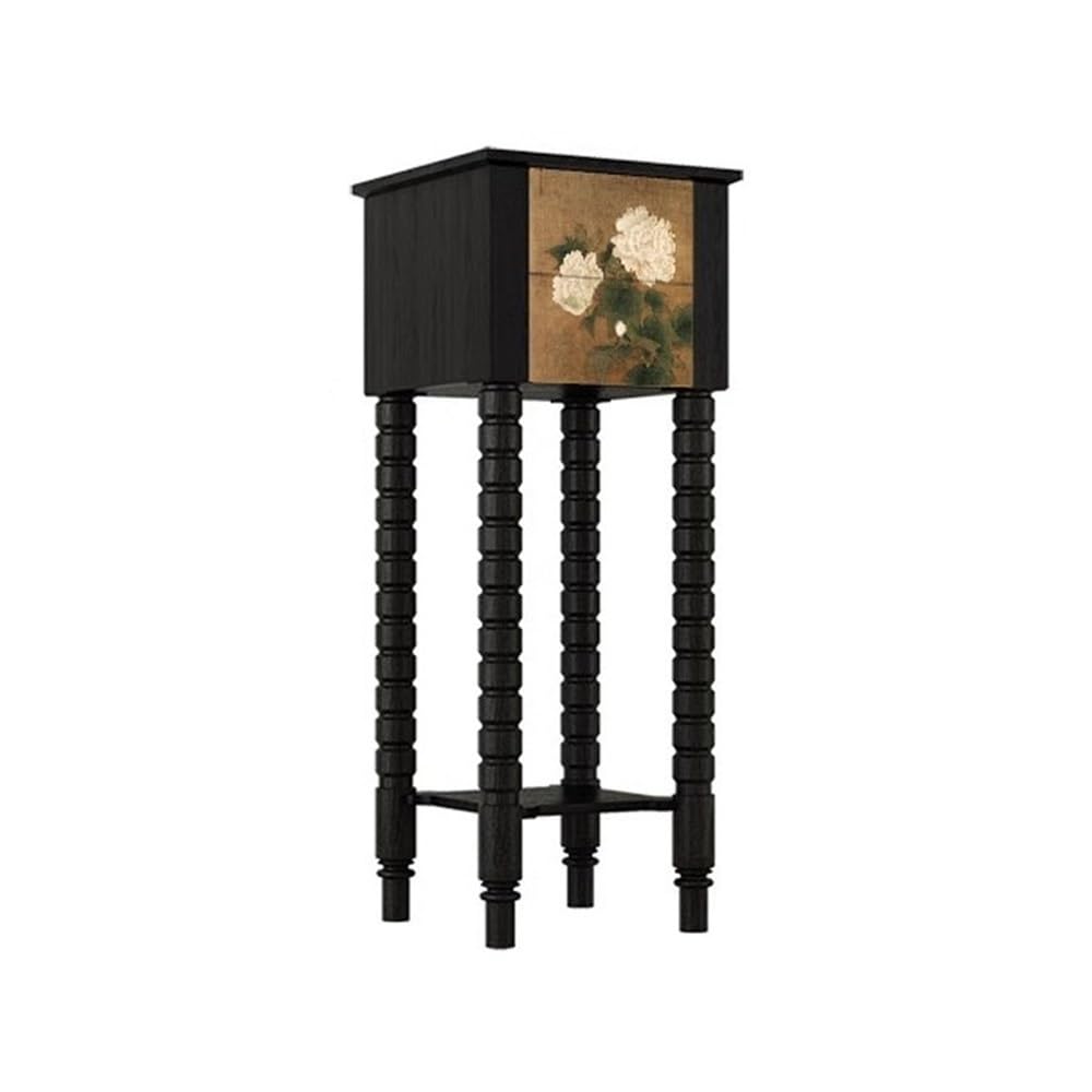 ZENY896V Home French Style Decorative Display Flower Stand, with Drawer High Foot Floor Corner Bonsai Base Decor