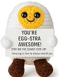 MAMAGIFTREE You’re Egg-stra Awesome Crochet Egg – Cute Handmade Encouragement Gift for Friend, Coworker, Women Men, Birthday Graduation Keepsake