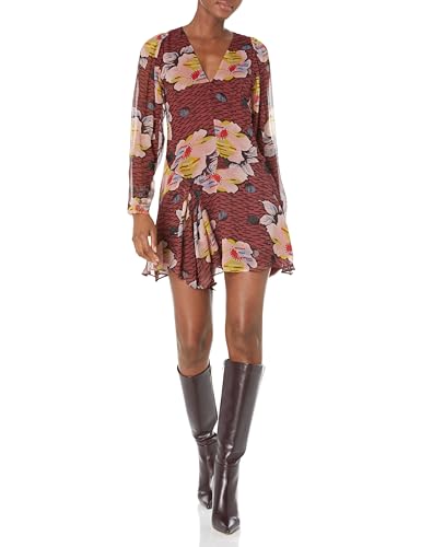 Image of Women's Odilia Dress in Oxblood Multi