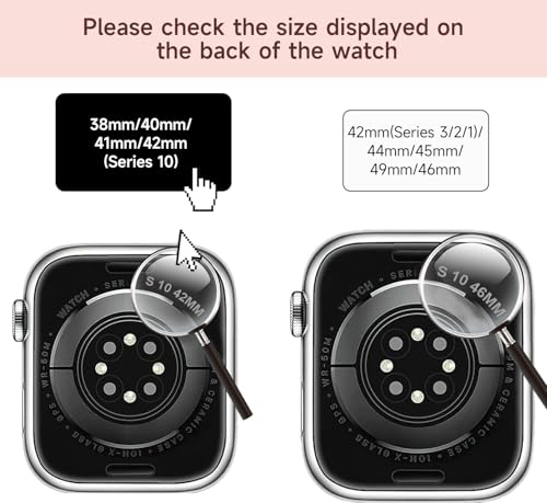 baklon Pack 2 Metal Strap Compatible with Apple Watch Strap 38/40/41/42mm, Stainless Steel Replacement Wristband Compatible with iWatch Series Ultra SE 3 2 1 Series 11 10 9 8 7 6 5 4,Black