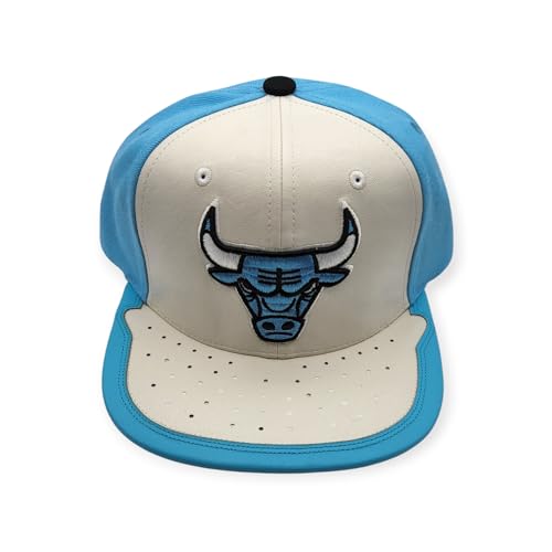Mitchell and Ness Chicago Bulls Day One White/Light Blue Adjustable Snapback Hat Cap