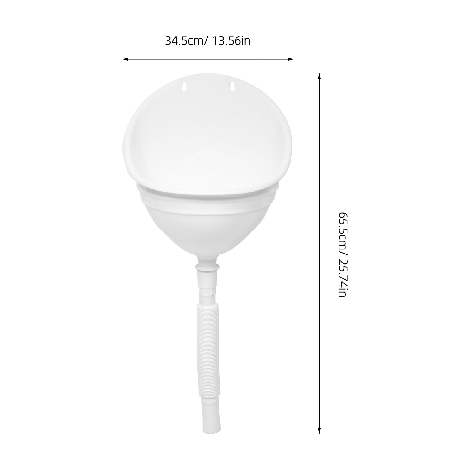Urinario para Niños Montado en Pared de Plástico Blanco con Instalación Fácil y Tubo de 70cm, Adecuado para Baños en Casa y Entrenamiento de Higiene en Niños Pequeños