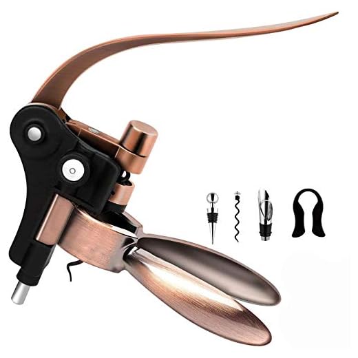 Wine Bottle Opener Corkscrew Set-[2020 Upgraded] Holleringlan Wine Opener Kit With Foil Cutter,Wine Stopper And Extra Spiral