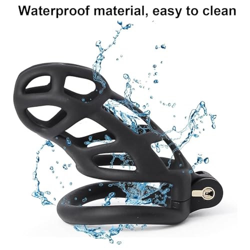 Peniskäfig Sex Spielzeug für die Männer Chastity Cage Männer mit 4 Cockring Cage Bondage Sexspielzeug für Männer Keuschheit Penis Käfig Keuschheitskäfig Herren extrem Keuschheitsgürtel für Herren M