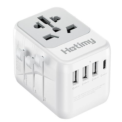International Adaptateur Prise Universelle de Voyage, Hotimy, avec 1 Type C et 3 USB, avec Doubles...
