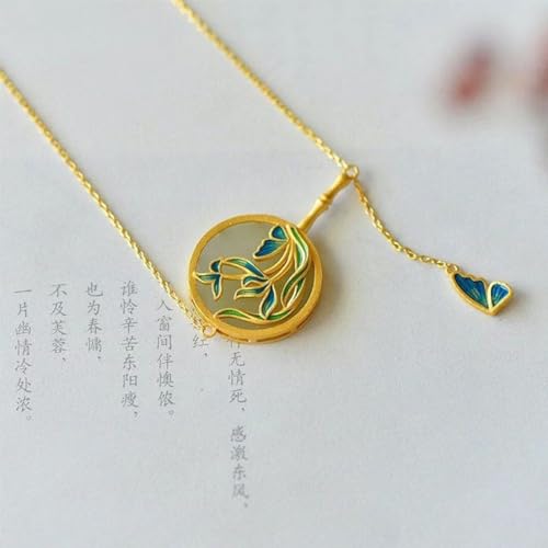 Collier femme en argent S925 et orchidée, le cadeau idéal - 5