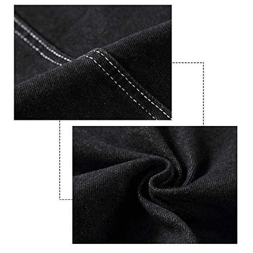 Prijouhe Mens Denim Vest Jean Vest Casual Loose Fit Button Down Sleeveless Denim Jacket Blue Hooded #TOP5