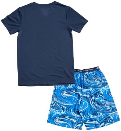 Calvin Klein Boys' Two Piece Sleepwear Top and Bottom Pajama Set