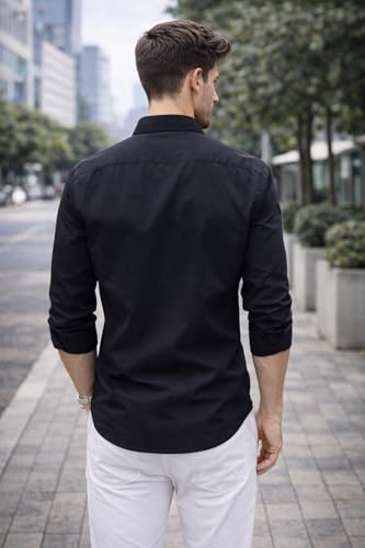 Image of Ben Martin Shirt for Men | Regular Casual Shirts for Mens' | Men's Casual Shirt's Slim Fit | Full Sleeve Cotton Shirts for Men's | Solid Shirt's for Mens Stylish | Formal & Casual Office Wear Shirts