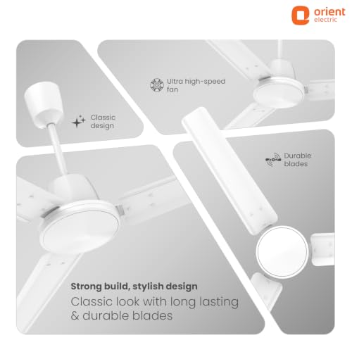 Image of Orient Electric Apex Swift 1200mm BLDC Ceiling Fan with Remote | BEE 5 Star Rated | High Speed, Energy Saving Motor | 210 CMM Air Delivery | Inverter Compatible | 3 Year Warranty by Orient |White