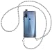 Produktbild mtb more energy® Handykette kompatibel mit Motorola One Hyper (6.5'') - Metallkette (Silber) - Smartphone Hülle zum Umhängen - Anti Shock Full TPU Case