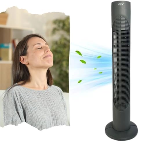Ventilador de Coluna Torre com 3 Níveis Velocidades Ajustáveis Circulador De Ar Potente Design Verti
